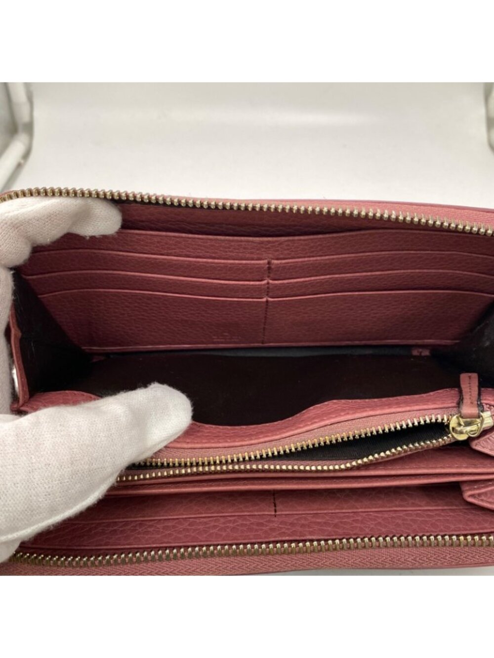 Gucci Wallet GG Marmont Leather Pink Round - Picture 7 of 16